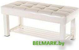 Банкетка AMC Lux 4 с полкой кожзам бежевый/бежевый/бежевый 4.1Б100333 - фото