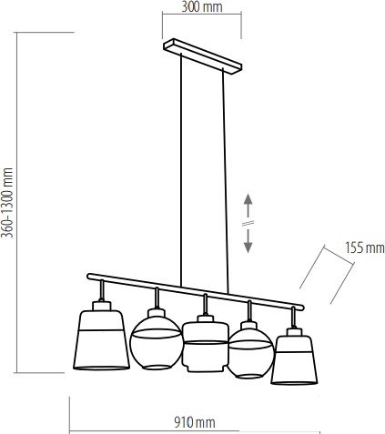 Подвесная люстра TK Lighting Amber 2382 - фото2