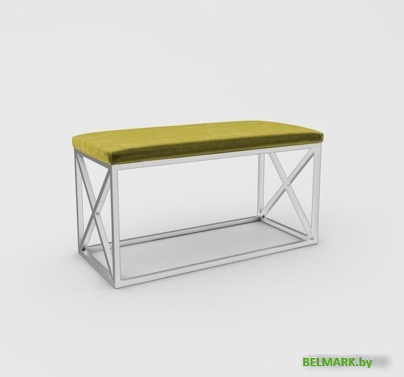 Банкетка Hype Mebel Куб (белый/золото) - фото