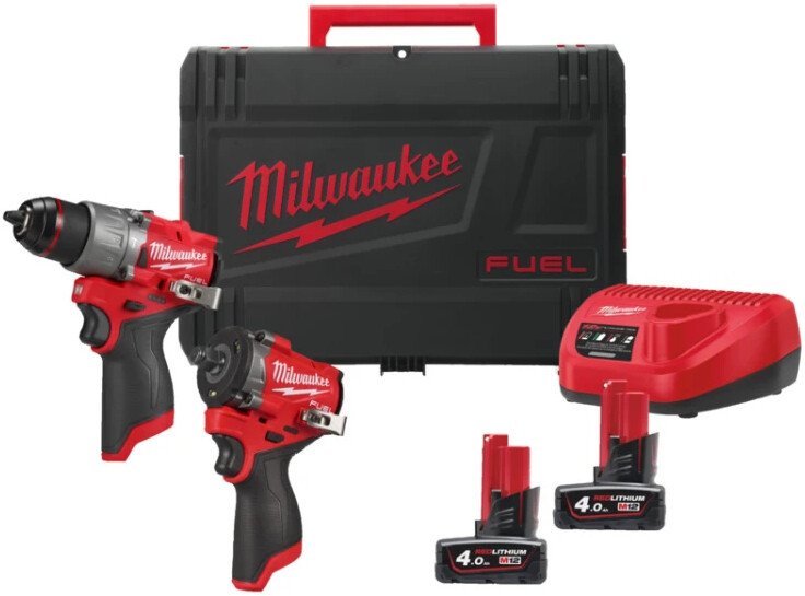 Milwaukee M12FPP2X2-402X 4933498741 (шуруповерт, винтоверт, 2 АКБ, кейс) - фото