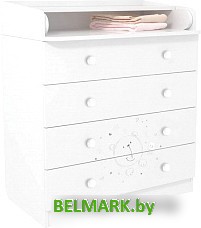 Детский комод Polini Kids French 1580 Teddy (белый) - фото2