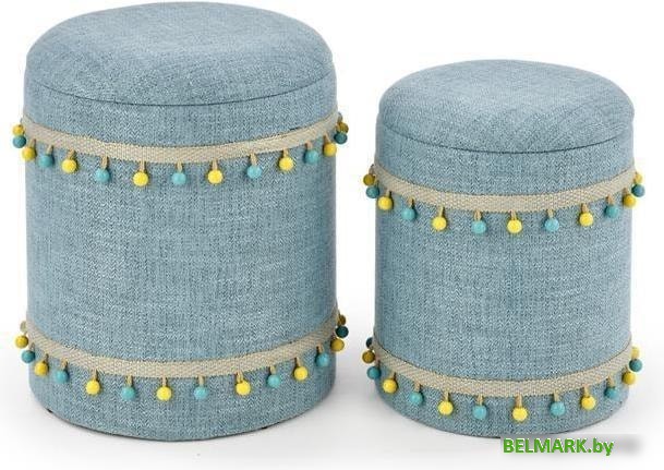 Пуфик Halmar Grado New 2 шт (светло-синий) - фото