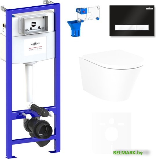 Унитаз Lavinia Boho Relfix Biore Compacto Rimless 7 в 1 75110157 (черный пластик) - фото