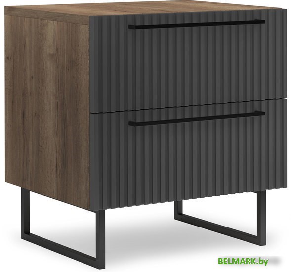 Тумба Shtabe Gross 6103 (RAL 7012/H1181/черный) - фото