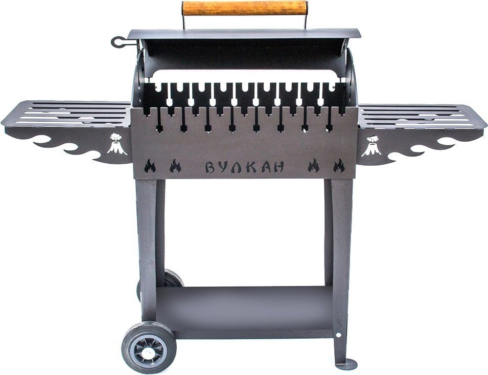 Мангал для дачи Вулкан Гриль М 4 мм на колесах - фото