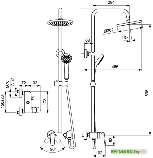 Душевая система Vidima Баланс BA271AA - фото2