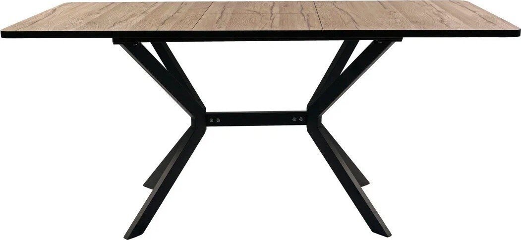 Кухонный стол ВВР Миллер (дуб кера/черный №7, пластик 120-160/80) - фото2