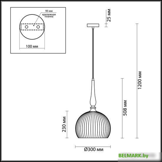 Подвесная люстра Odeon Light Runga 4766/1 - фото2