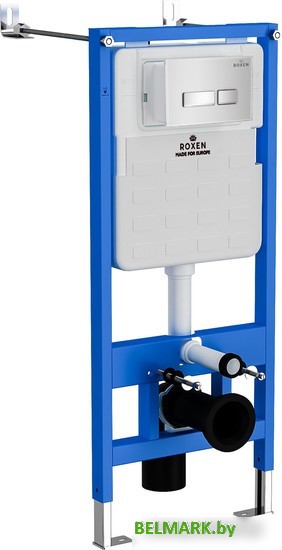 Унитаз подвесной Roxen Antares One Rimless 6 в 1 StounFix Dual Fresh 633220 (белое стекло) - фото2