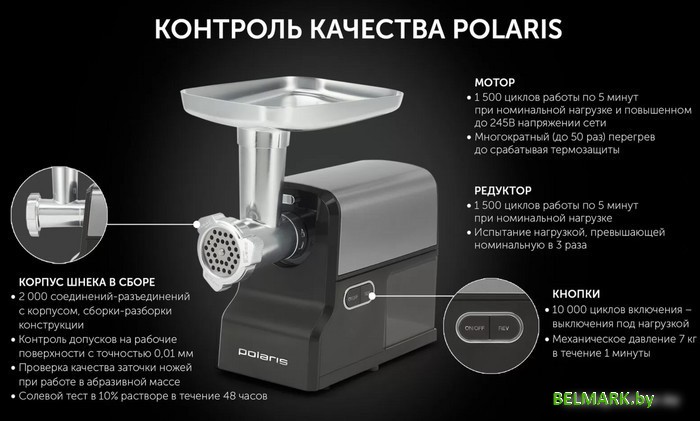 Мясорубка Polaris PMG 2585A RUS - фото2