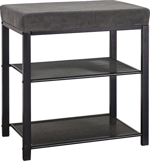 Банкетка ЗМИ Торонто 13S БТ13СЧС (черный/серый) - фото