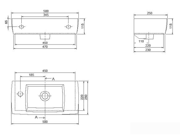 Умывальник CeraStyle City TB002F22R00 - фото2