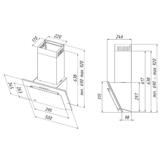 Кухонная вытяжка Akpo Nero Eco 50 WK-4 (черный) - фото2