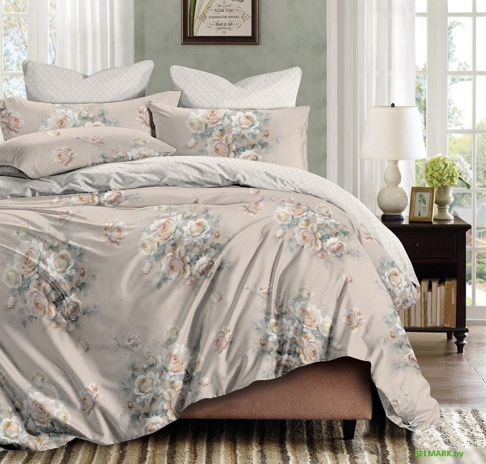 Постельное белье Реноме Семейный Темно-синяя коллекция New St-2558 (сатин) - фото