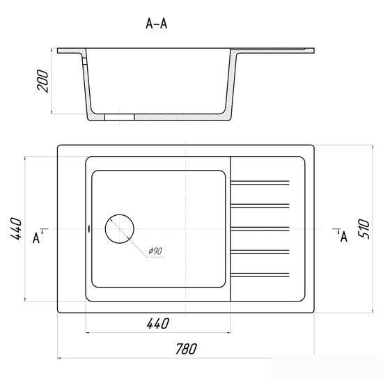 Кухонная мойка Gerhans B28 (песочный) - фото2
