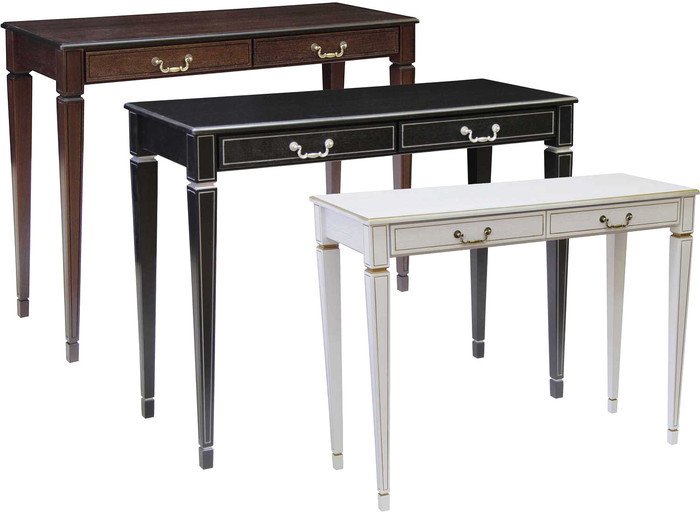 Консольный стол Мебелик Васко В 91Н (белый ясень/золото) - фото