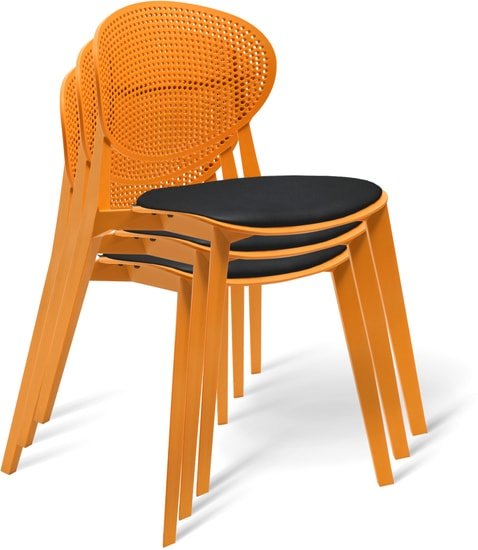 Стул Sheffilton SHT-S111-CN1 (оранжевый/черный) - фото2