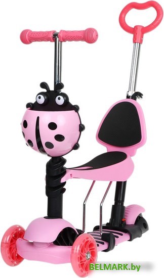 Трехколесный самокат Graffiti 7350701 (розовый) - фото