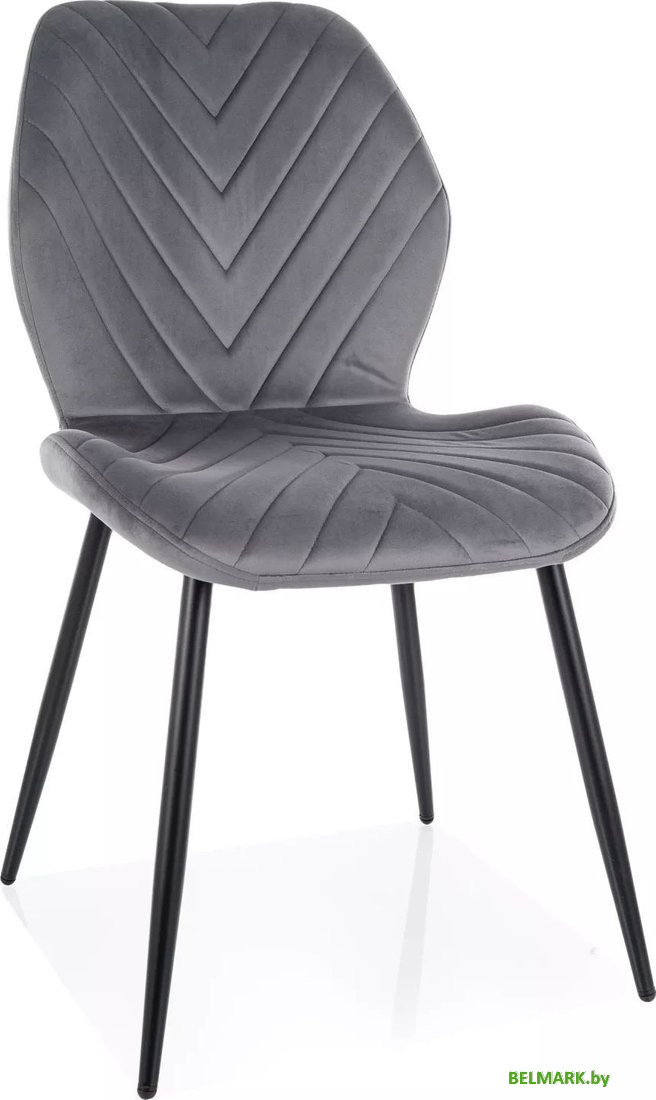 Стул Signal Mike Velvet Bluvel 14 (серый/черный) - фото