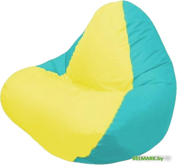 Кресло-мешок Flagman Релакс Г4.1-027 (желтый/бирюзовый) - фото