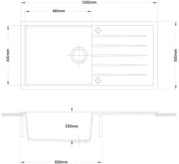 Кухонная мойка Longran Classic CLS914.457 (sabbia/58) - фото2