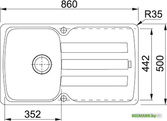 Кухонная мойка Franke Antea AZG 611-86 (белый) - фото2