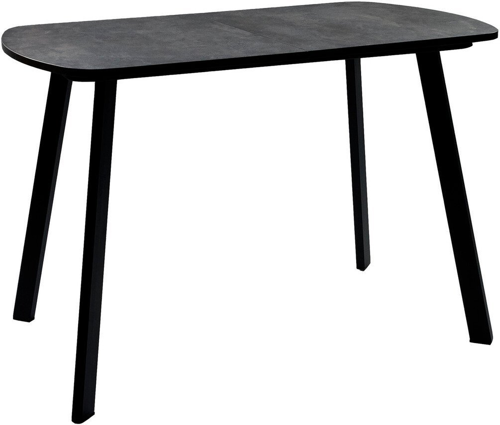 Кухонный стол ВВР ЛДСП Раздвижной (камень темный/профиль черный) - фото