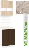 Готовая кухня Кортекс-мебель Корнелия Экстра 60рс2д (дуб сонома/венге/марсель) - фото