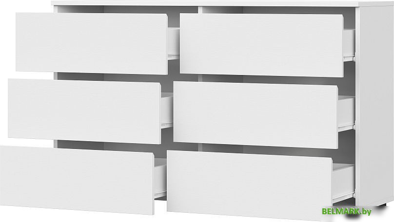 Комод NN мебель Токио 6 ящиков 00-00106110 (белый текстурный) - фото2