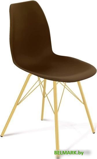 Стул Sheffilton SHT-ST29/S37 (коричневый/золото) - фото