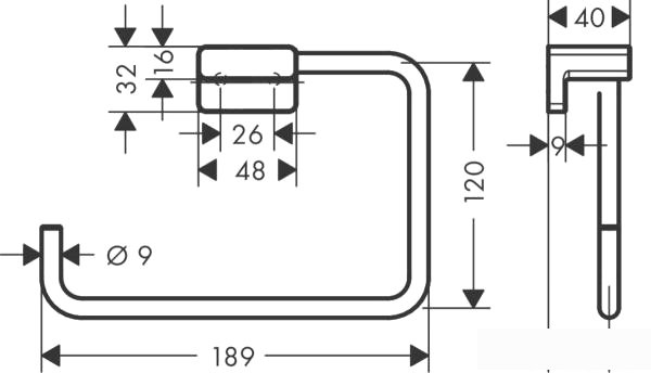 Держатель для полотенца Hansgrohe AddStoris 41754000 - фото2