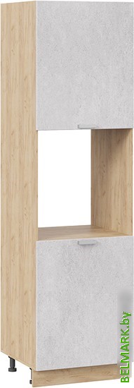 Шкаф-пенал Трия Гранита 1П6 (дуб крафт золотой/бетон снежный) - фото