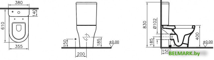 Унитаз Vitra Zentrum 9824b003-7207 - фото2