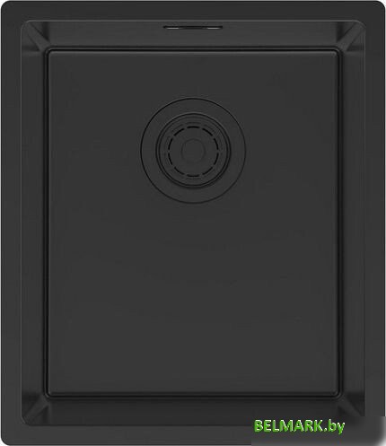 Кухонная мойка Paulmark Lassan 38 UNI LA38-MBN (черный/черный матовый) - фото