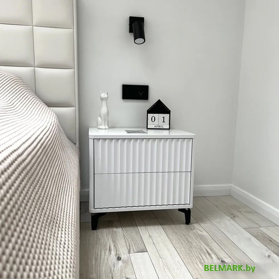 Тумба Shtabe Royal 5003 эко (белый/белый/черный) - фото2