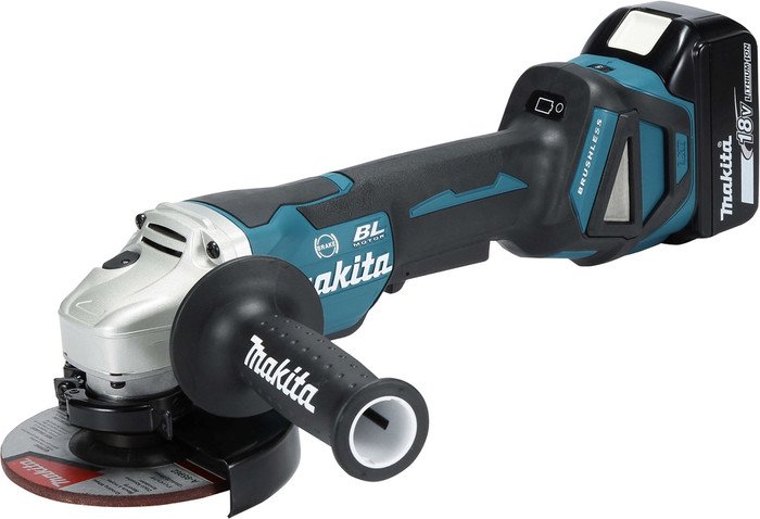 Угловая шлифмашина Makita DGA517RTJ (с 2-мя АКБ, кейс) - фото2