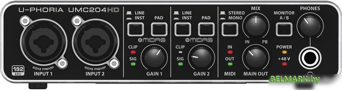 Аудиоинтерфейс BEHRINGER U-Phoria UMC204HD - фото2