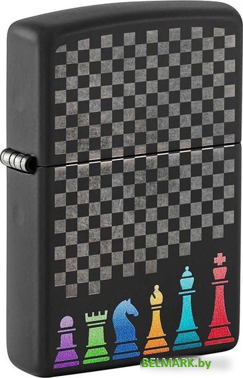 Зажигалка Zippo Chess Pieces Black Matte 48662 - фото