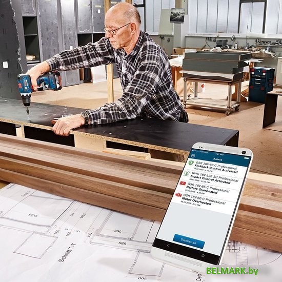 Дрель-шуруповерт Bosch GSR 18V-60 C Professional 06019G1102 (без АКБ) - фото2