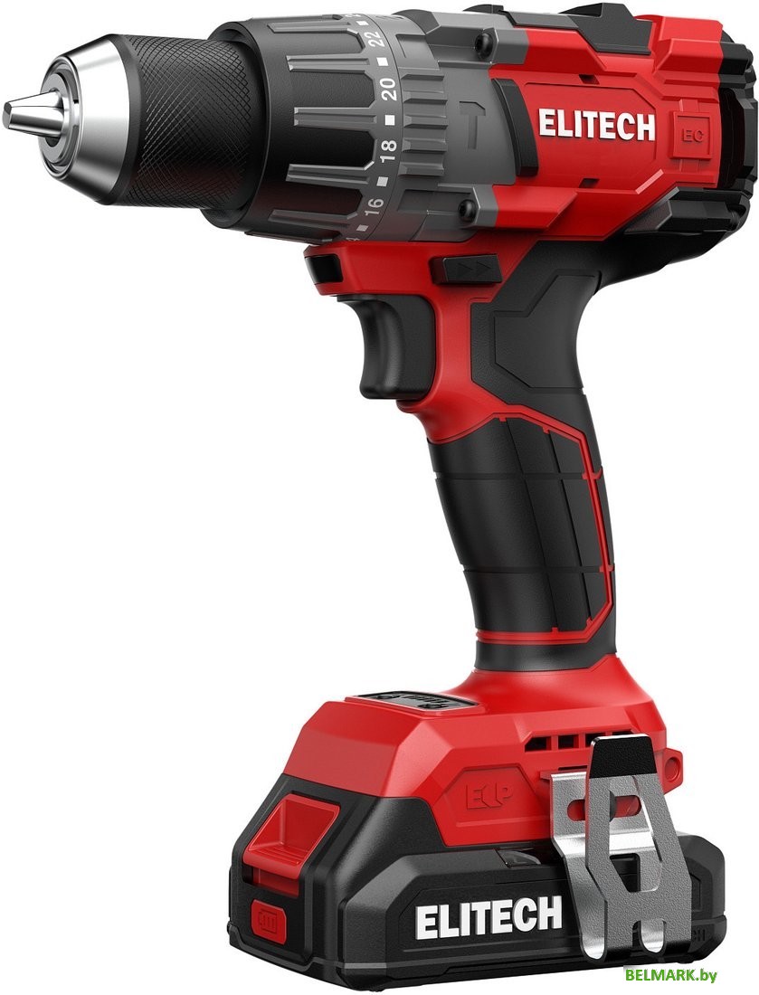 Ударная дрель-шуруповерт ELITECH ДА 21УБЛ2 E2201.048.01 (с 2-мя АКБ, кейс) - фото