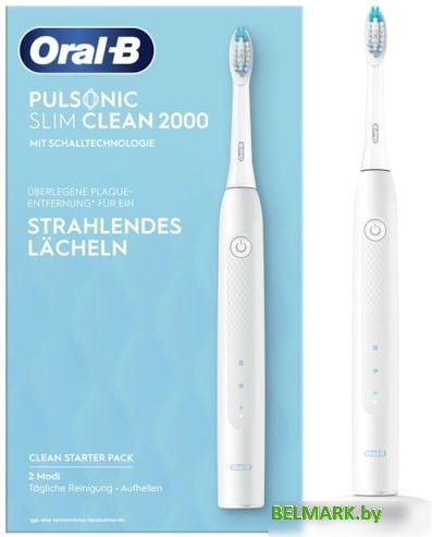 Электрическая зубная щетка Oral-B Pulsonic Slim Clean 2000 (белый) - фото