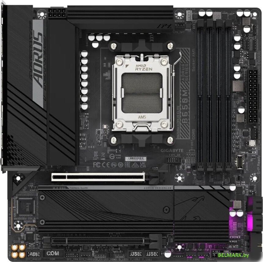 Материнская плата Gigabyte B650M Aorus Elite (rev. 1.3) - фото