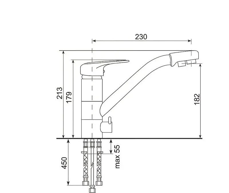 Смеситель Ulgran Quartz UQ-010-02 (лен) - фото2
