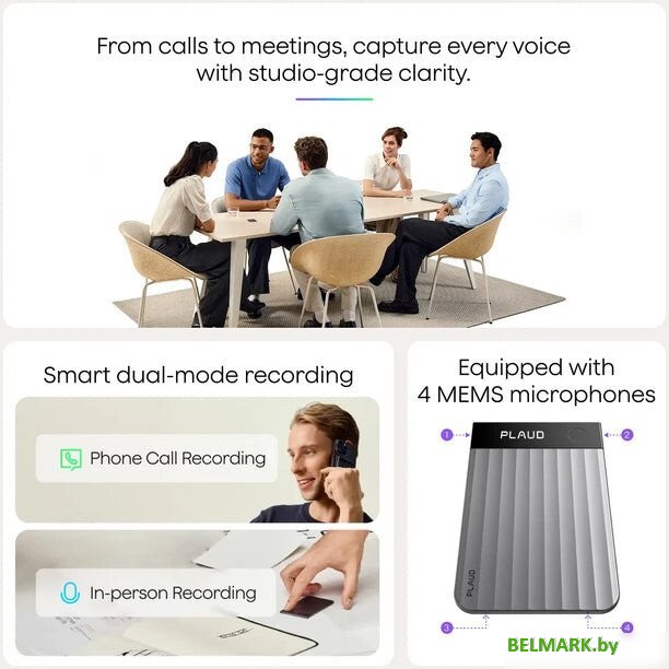 ИИ-диктофон Plaud Note Pro (серебристый) - фото2