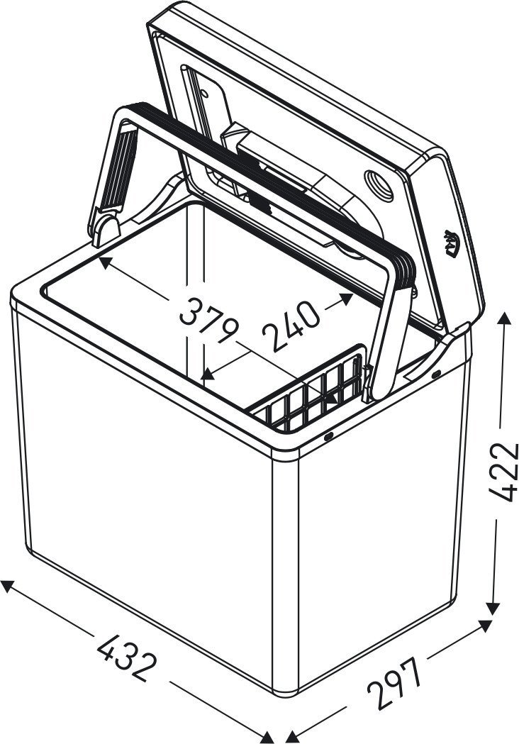 Термоэлектрический автохолодильник ZUGEL ZCR301D 30л (синий) - фото2