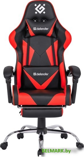 Кресло Defender Pilot (черный/красный) - фото2