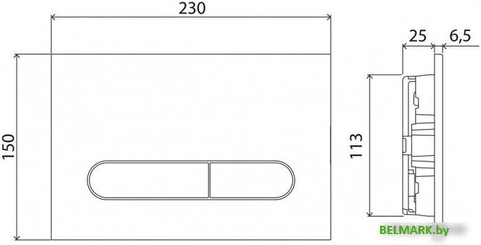 Панель смыва BelBagno Prospero BB007-PR-NERO.M - фото2