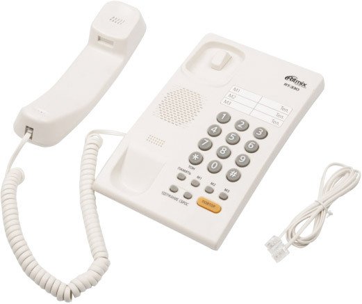 Проводной телефон Ritmix RT-330 (белый) - фото2
