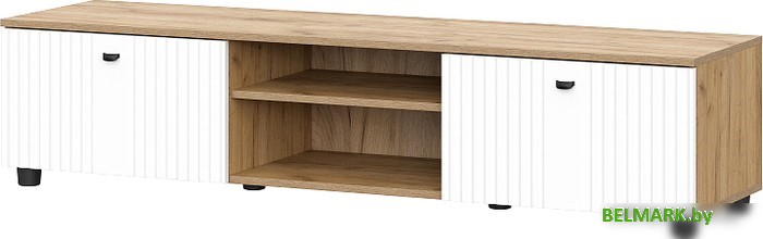 Тумба SV-Мебель Милан 00-00107349 (дуб золотой/белый матовый) - фото