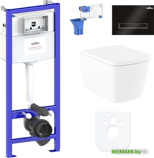 Унитаз Lavinia Boho Relfix Aveo Rimless 7 в 1 87040130 (черное стекло) - фото